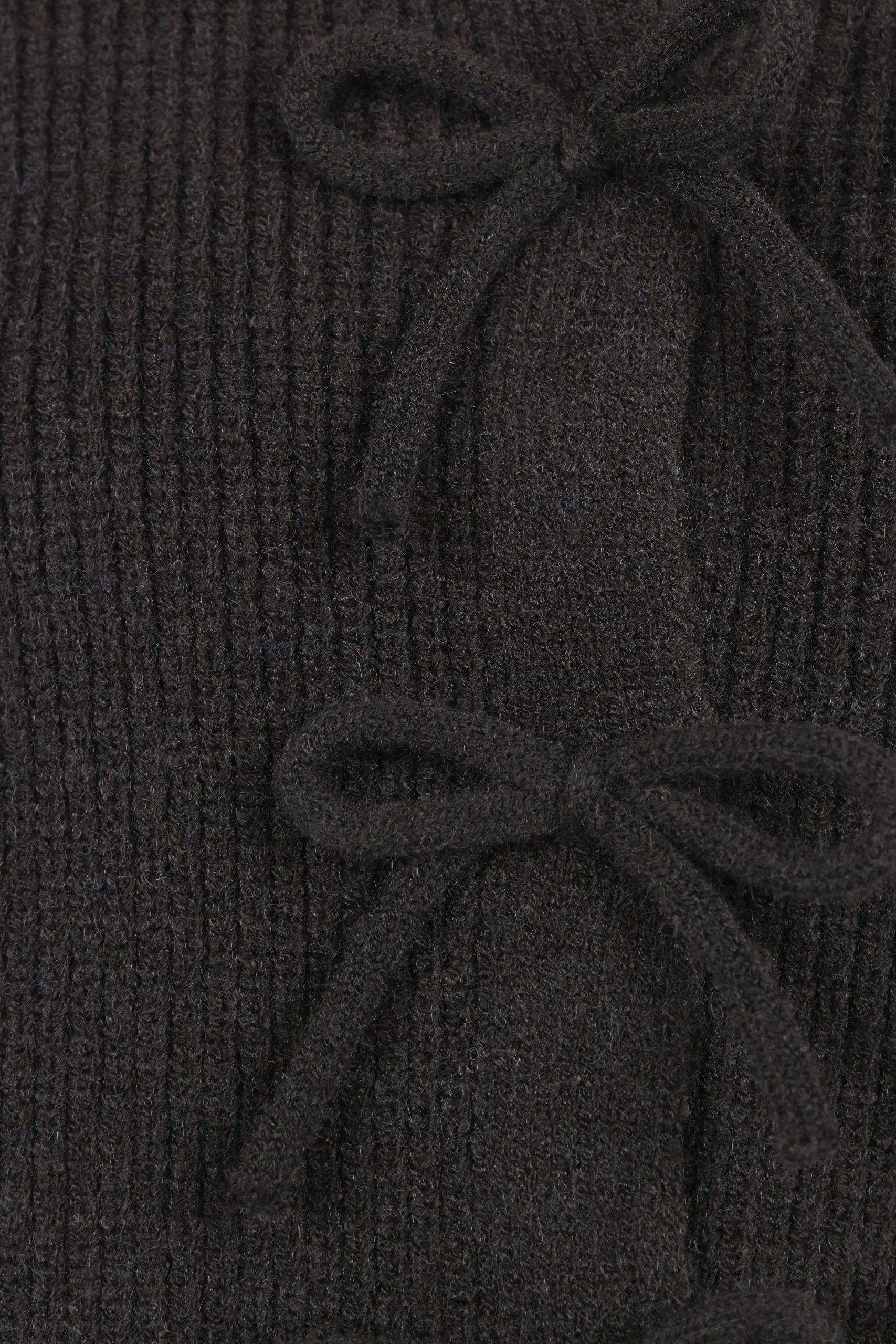 Wilde Bow Front Cardigan - Black - Image 10