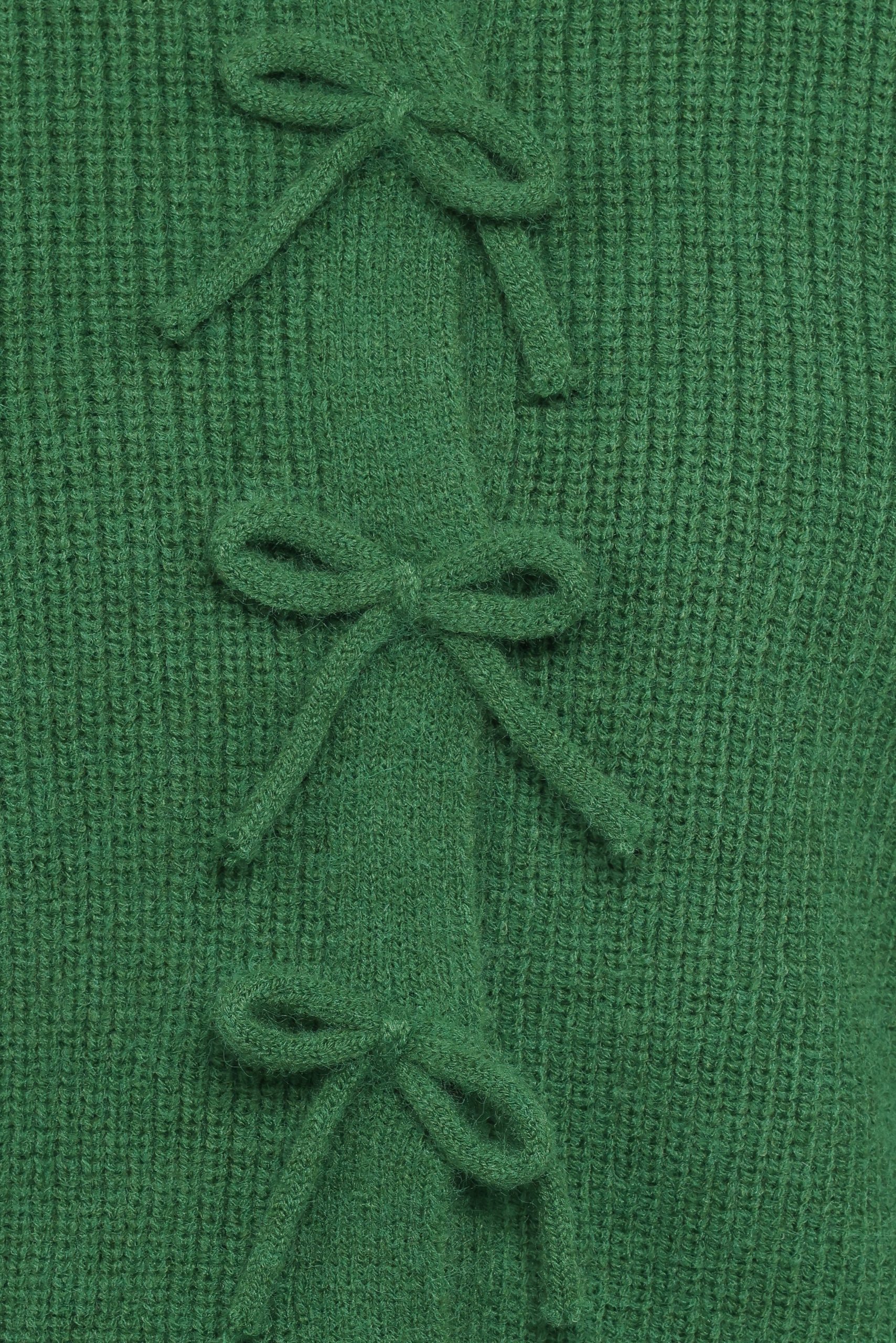 Wilde Bow Front Cardigan - Green - Image 6