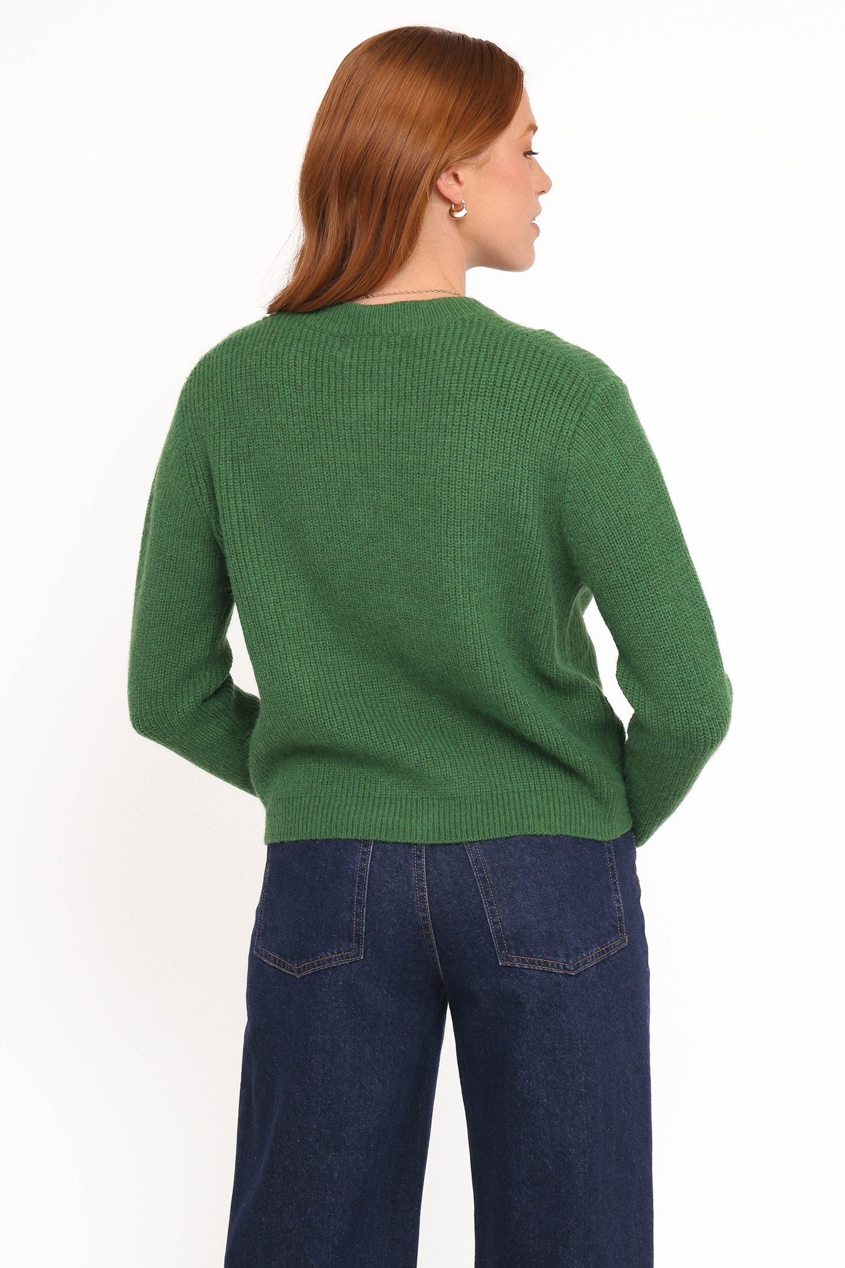Wilde Bow Front Cardigan - Green - Image 4
