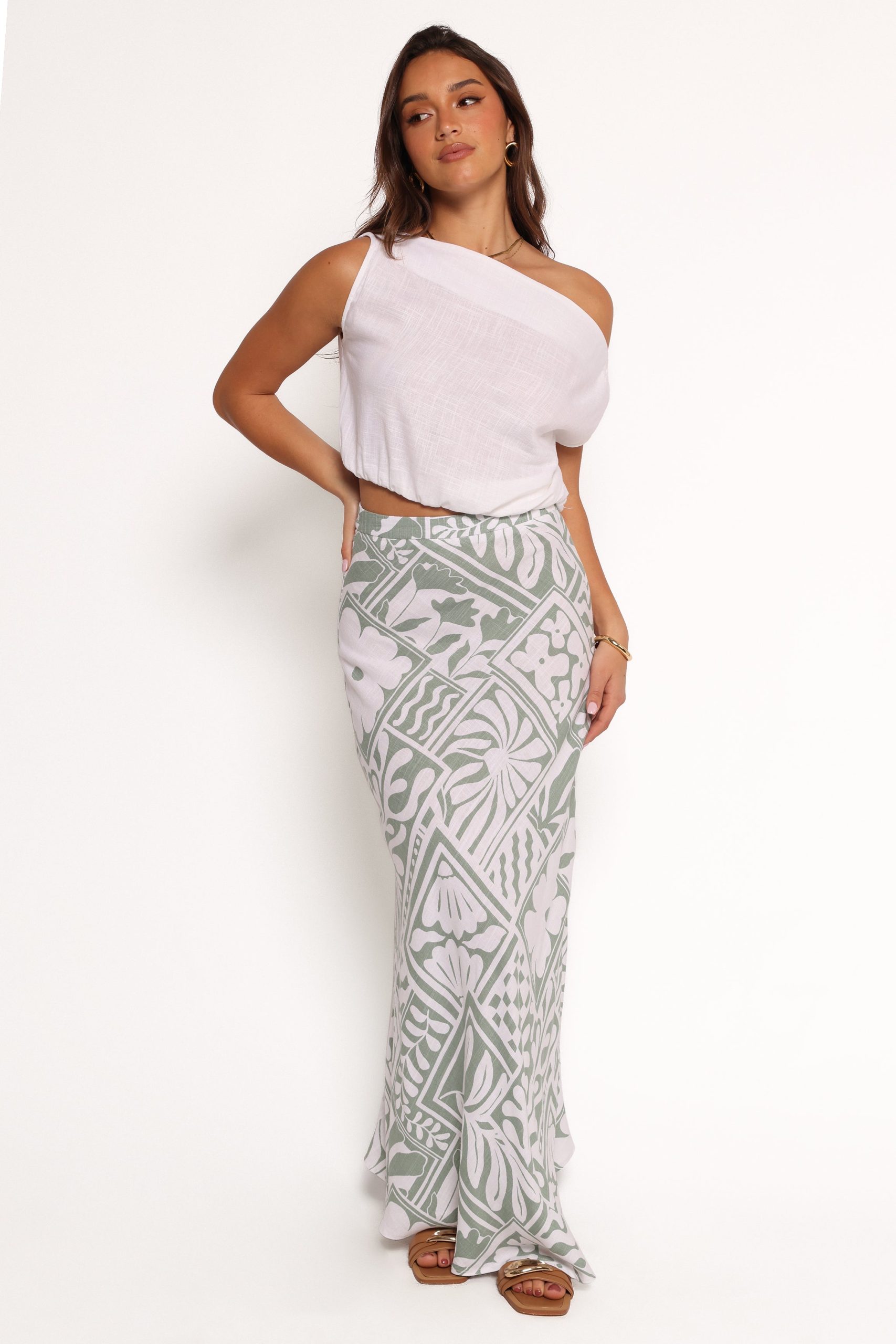 Willow Maxi Skirt - Sage Print - Image 4