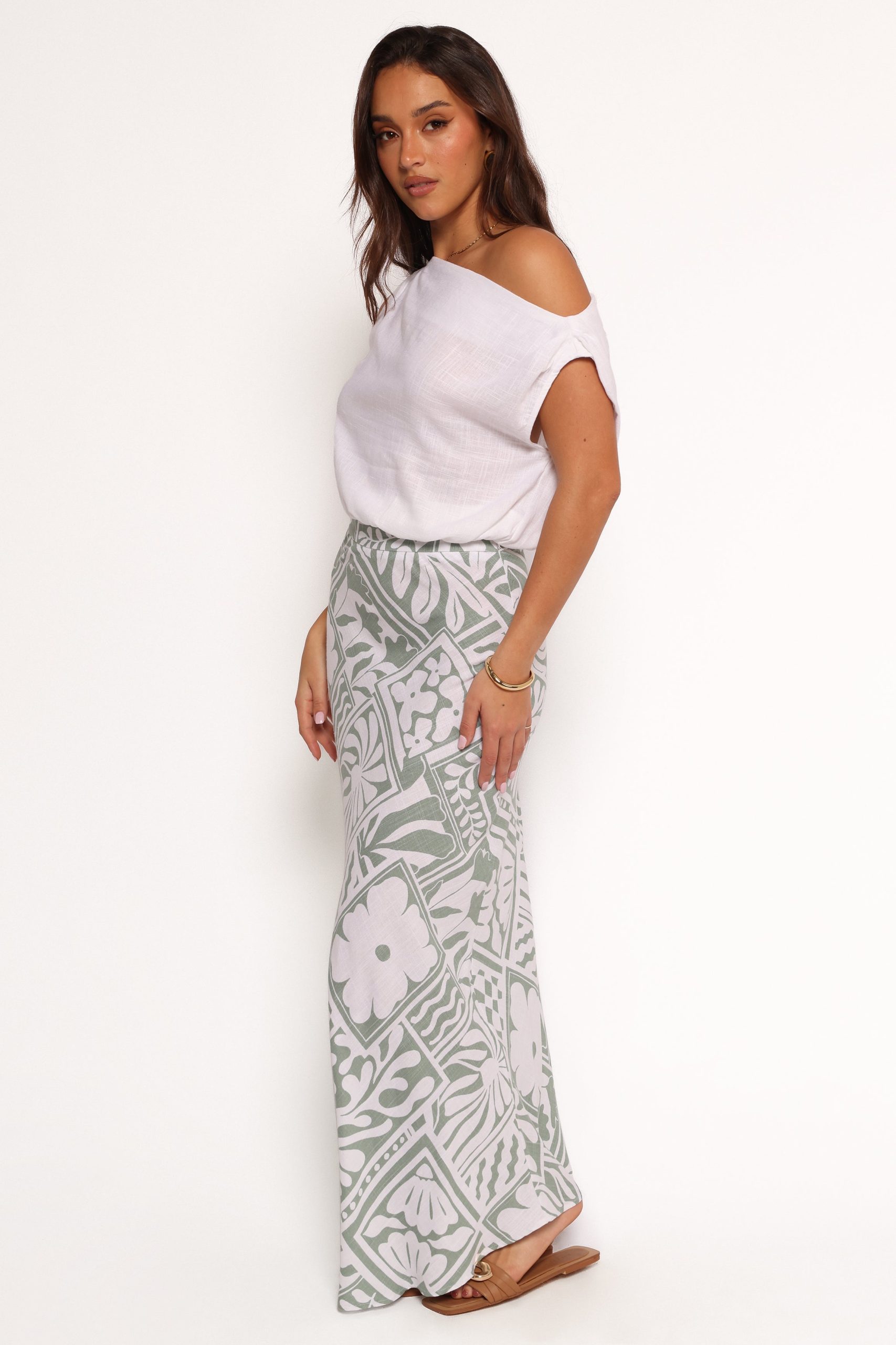 Willow Maxi Skirt - Sage Print - Image 5