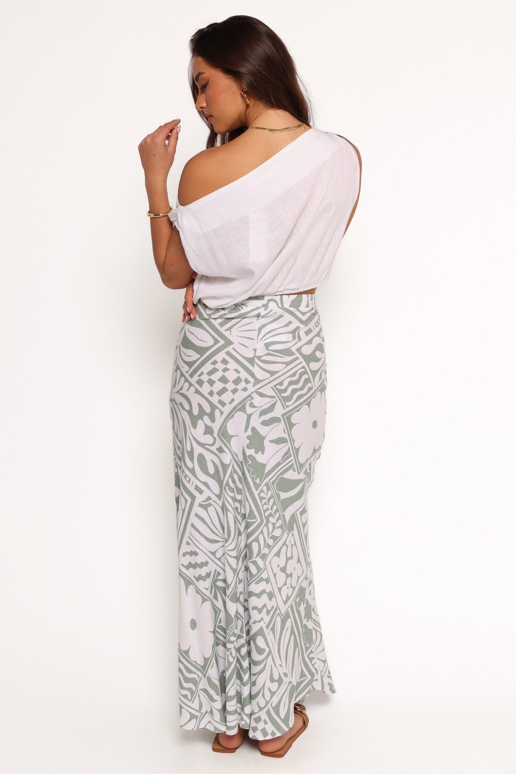 Willow Maxi Skirt - Sage Print - Image 6