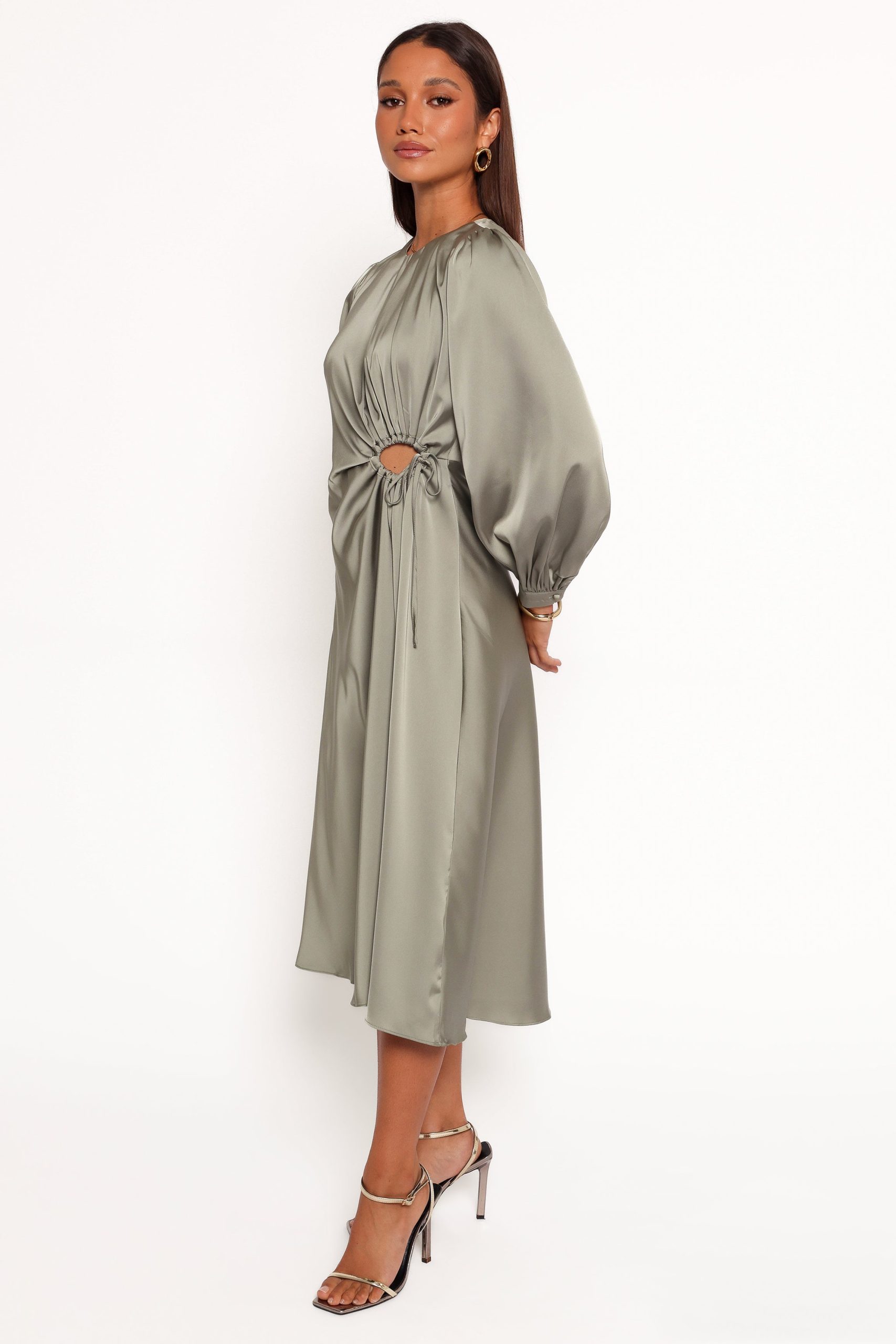 Windsor Long Sleeve Maxi Dress - Olive - Image 3