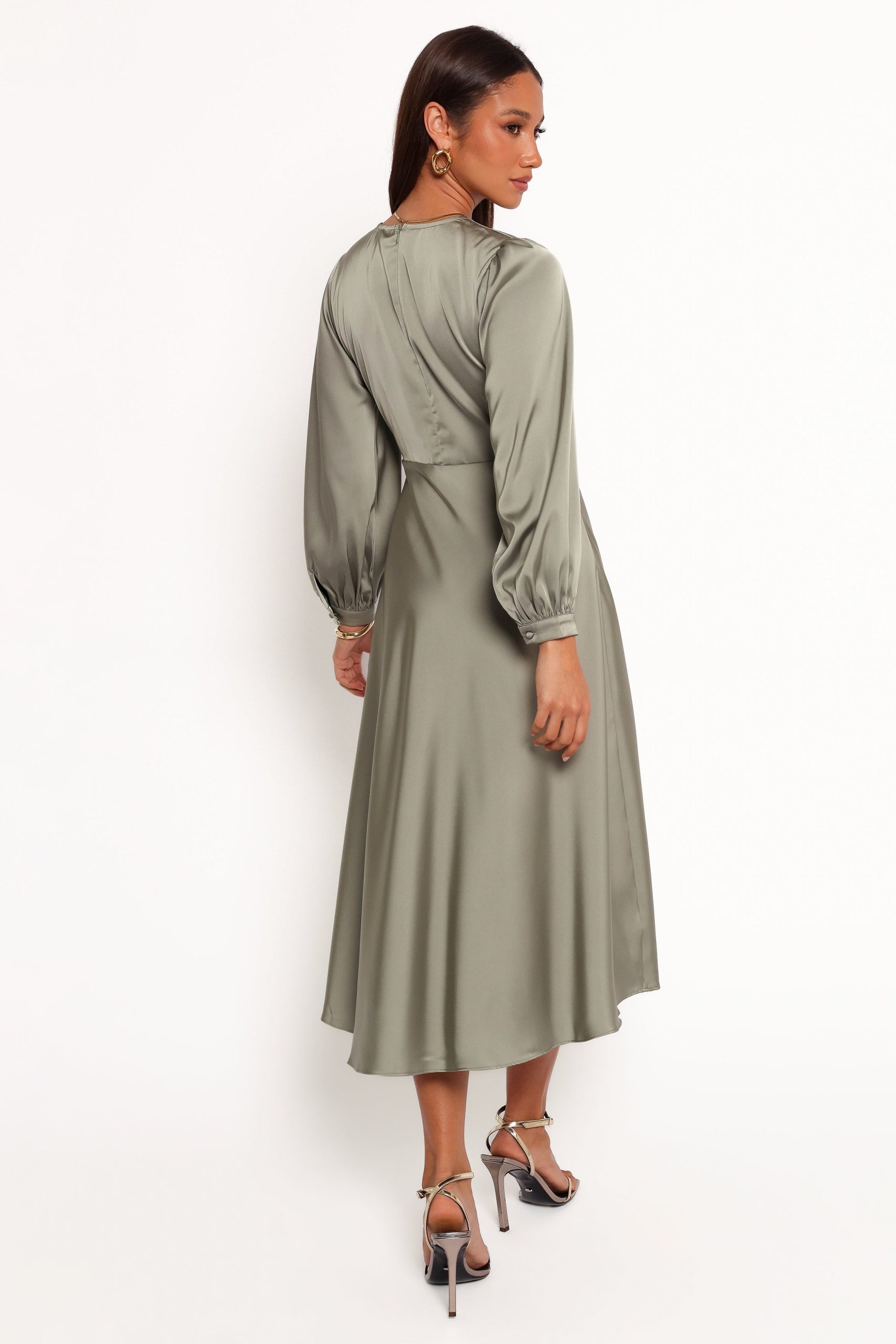 Windsor Long Sleeve Maxi Dress - Olive - Image 4