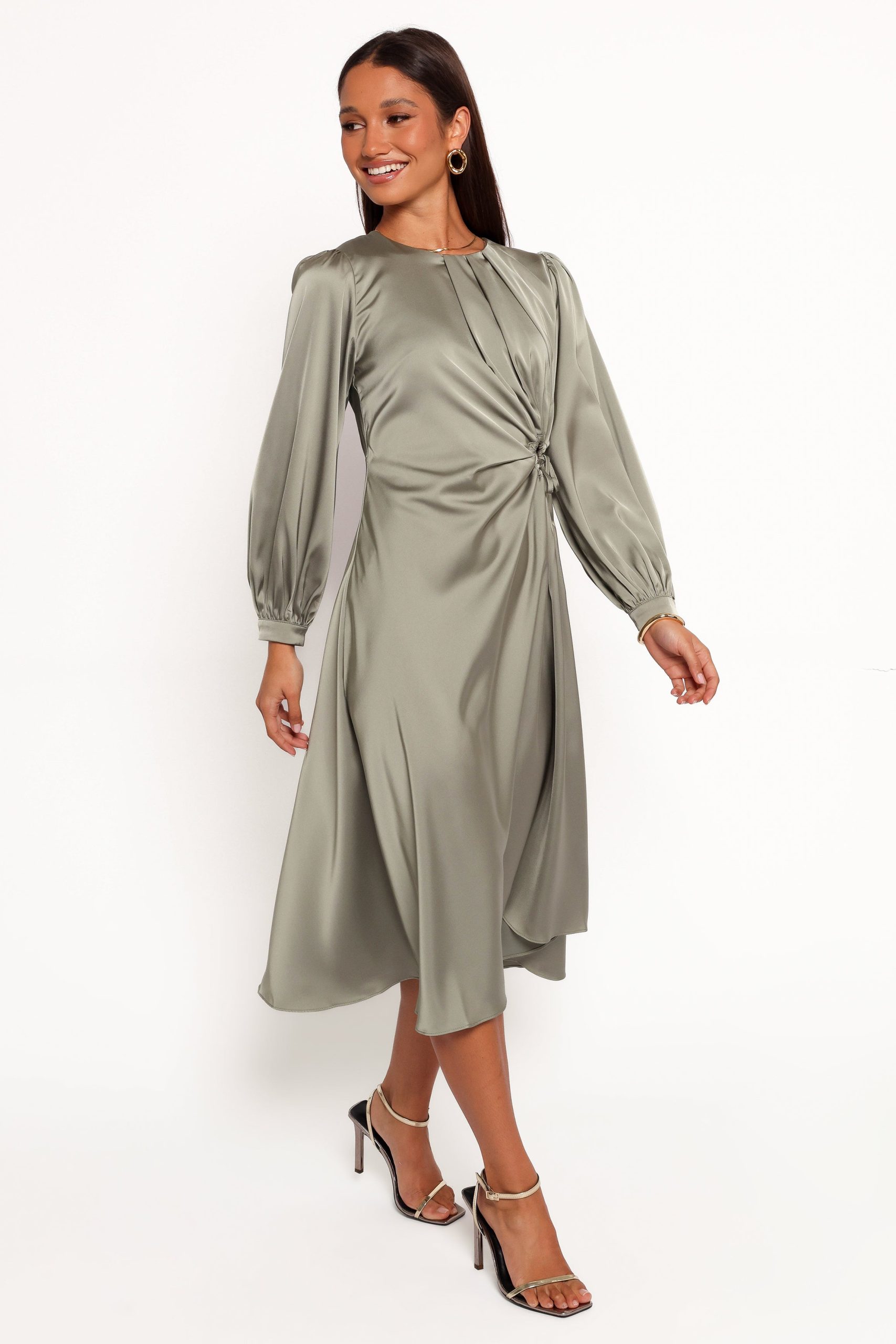 Windsor Long Sleeve Maxi Dress - Olive - Image 5