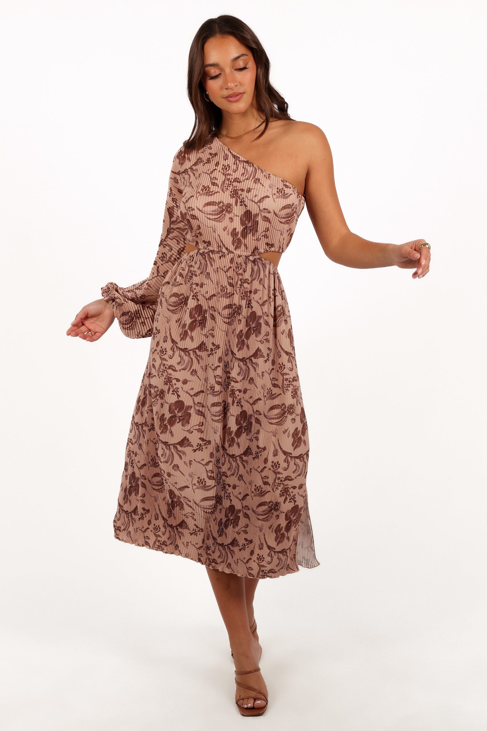 Wren One Shoulder Midi Dress - Wild Orchid - Image 3