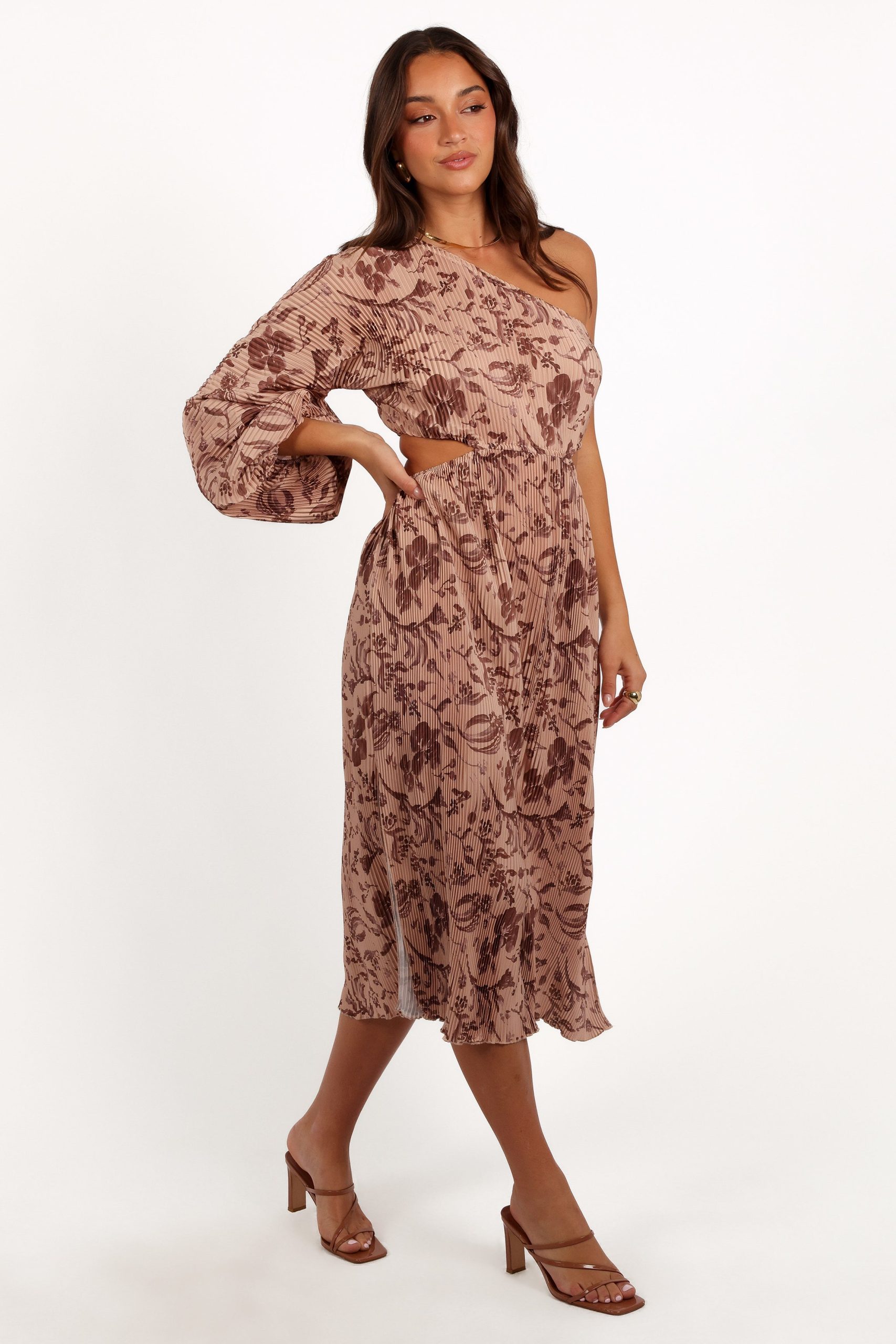 Wren One Shoulder Midi Dress - Wild Orchid - Image 7