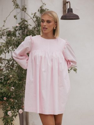 Wyatt Long Sleeve Mini Dress - Pink