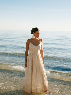 Yasmin Midi Dress - Wave Stripe