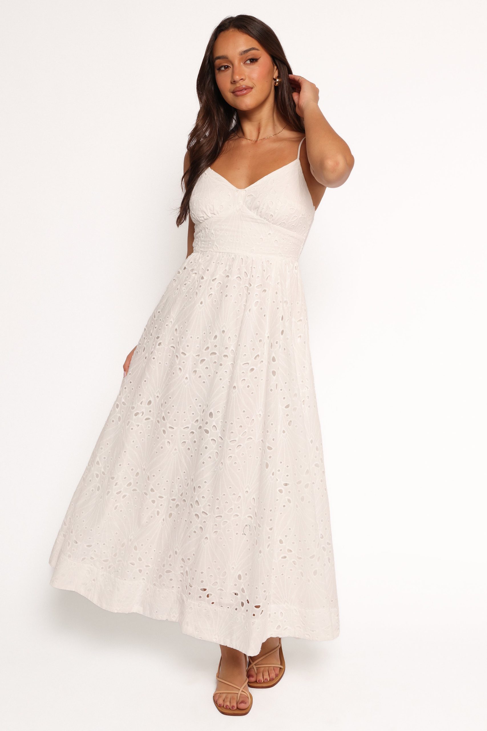 Yasmin Midi Dress - White - Image 2