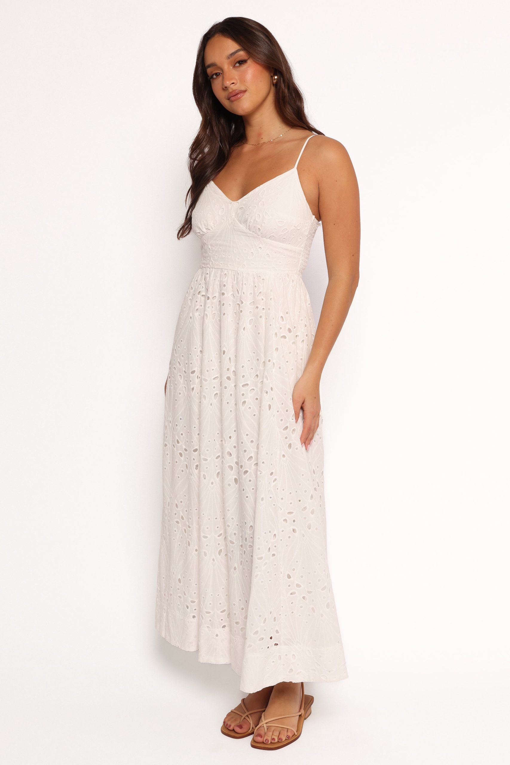 Yasmin Midi Dress - White - Image 3