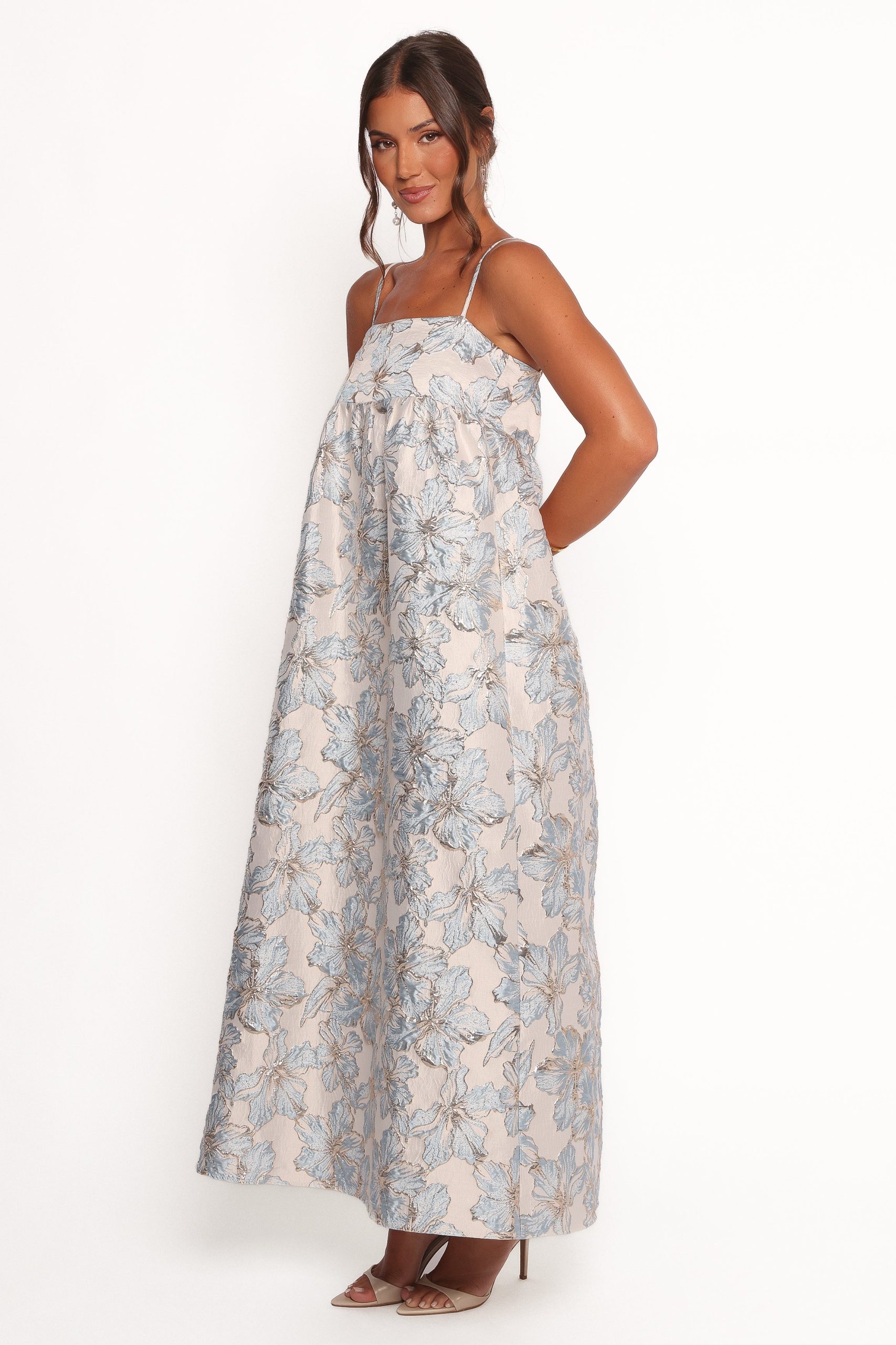Yasmine Maxi Dress - Baby Blue Floral - Image 4
