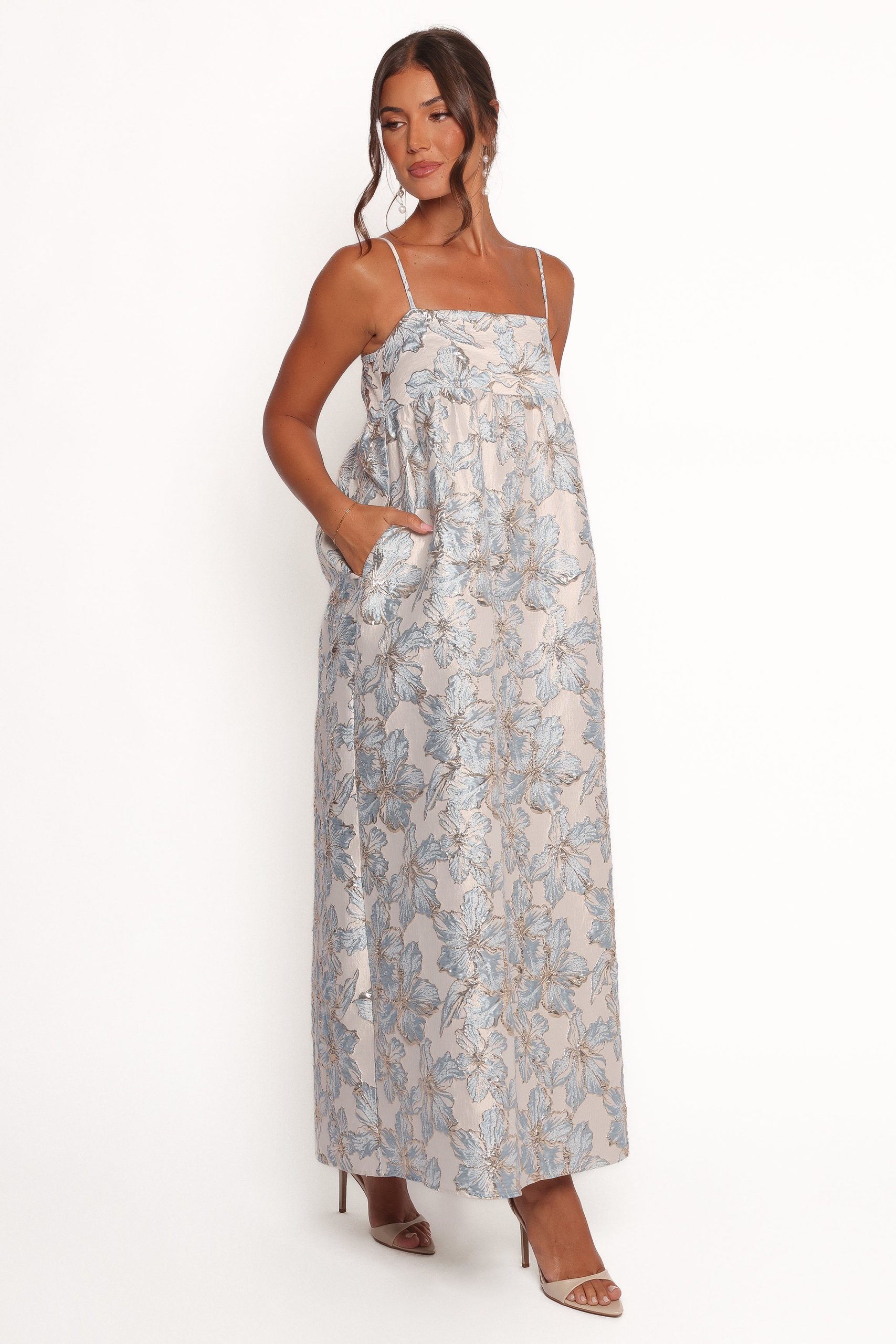 Yasmine Maxi Dress - Baby Blue Floral - Image 6