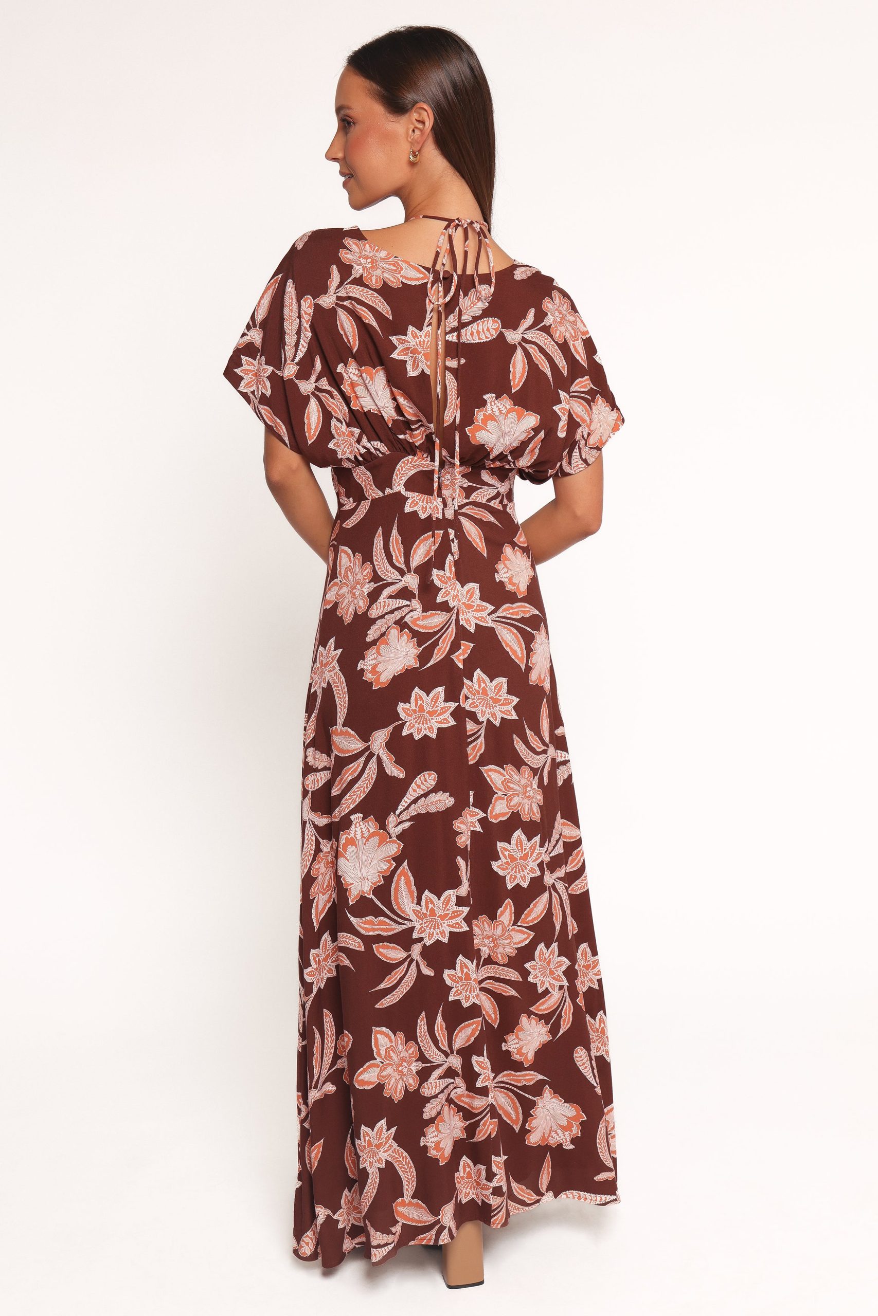 Yolande Midi Dress - Orange Floral - Image 3