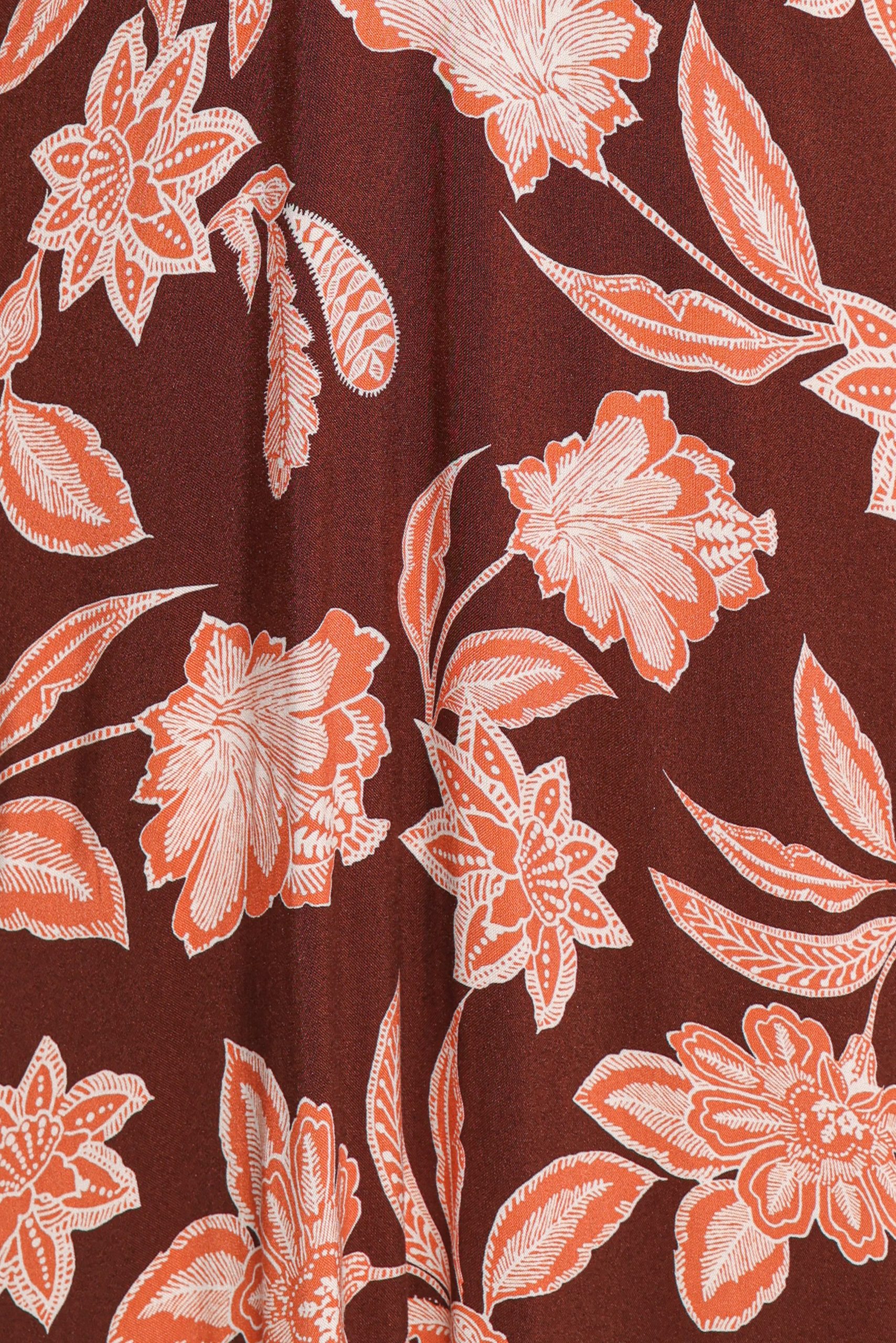 Yolande Midi Dress - Orange Floral - Image 6