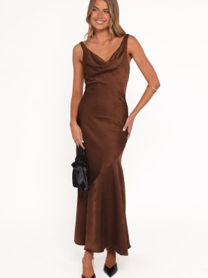 Zabrina Midi Dress - Brown Floral