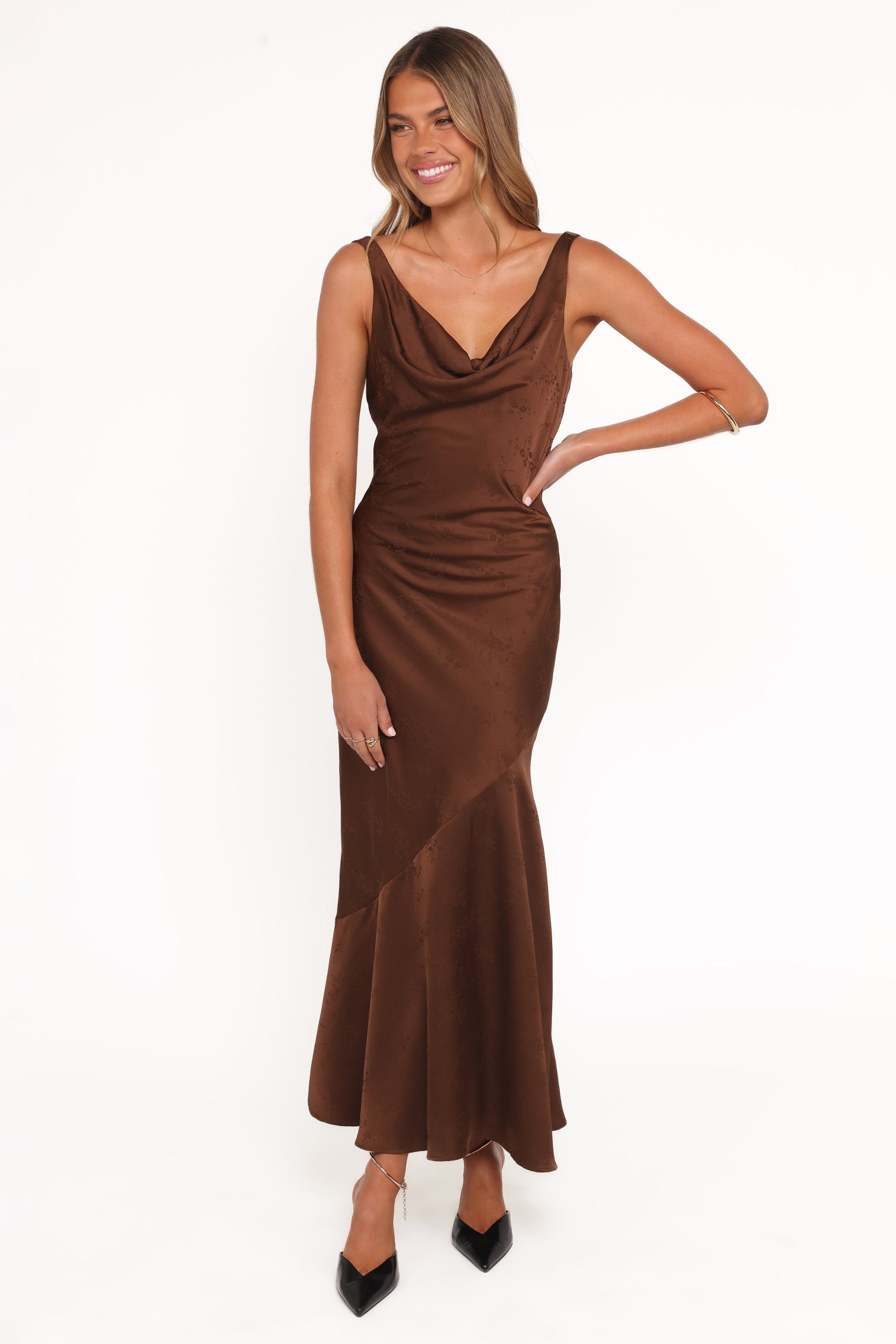 Zabrina Midi Dress - Brown Floral - Image 5