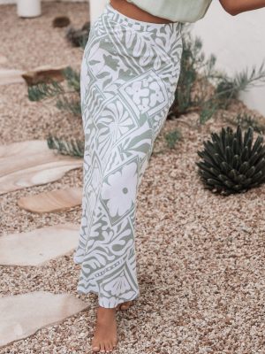Willow Maxi Skirt - Sage Print