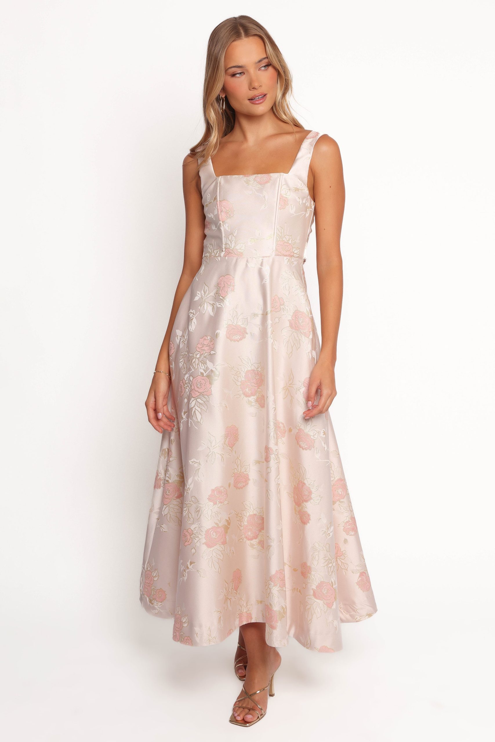Zaria Midi Dress - Pink Floral - Image 3
