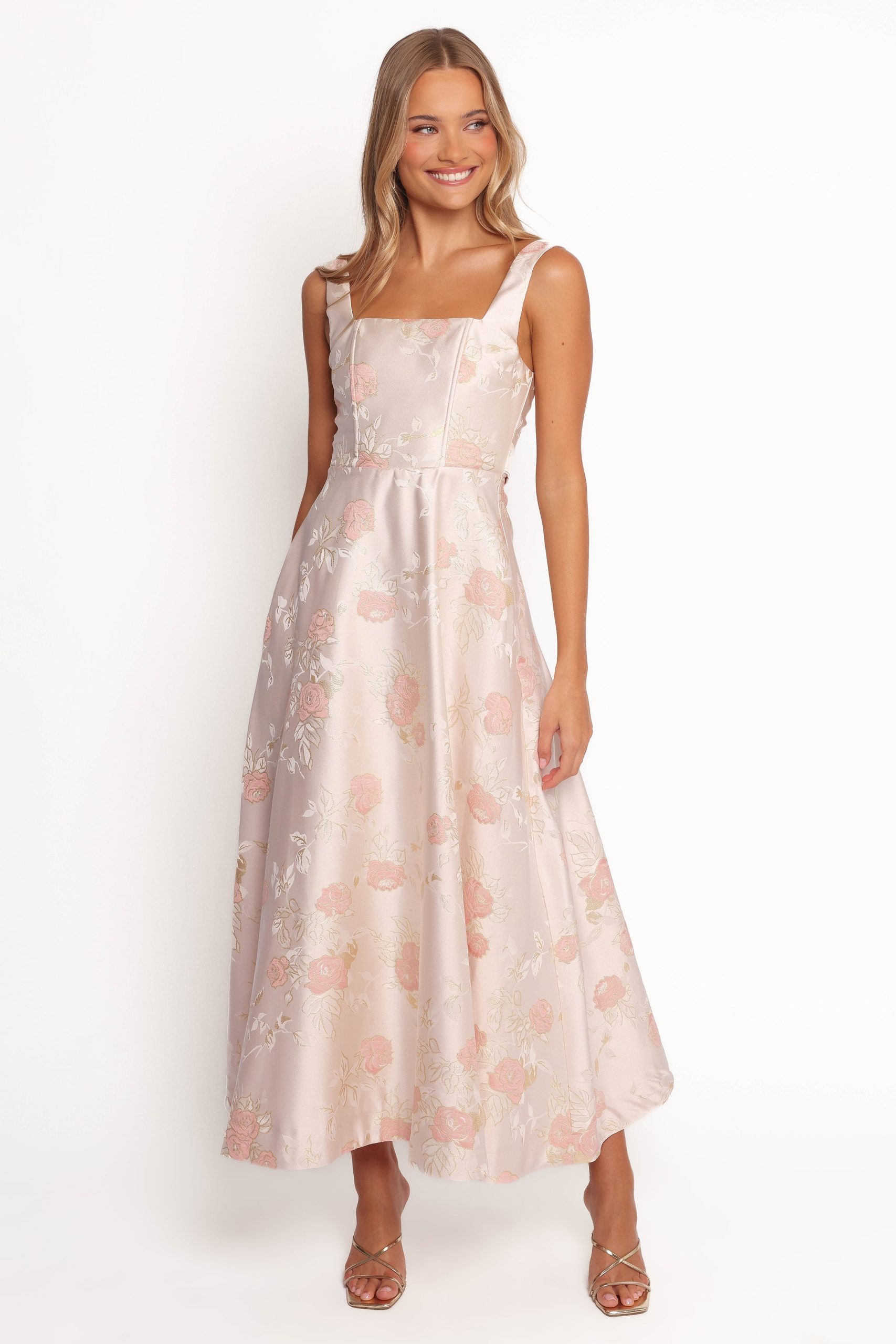 Zaria Midi Dress - Pink Floral - Image 2