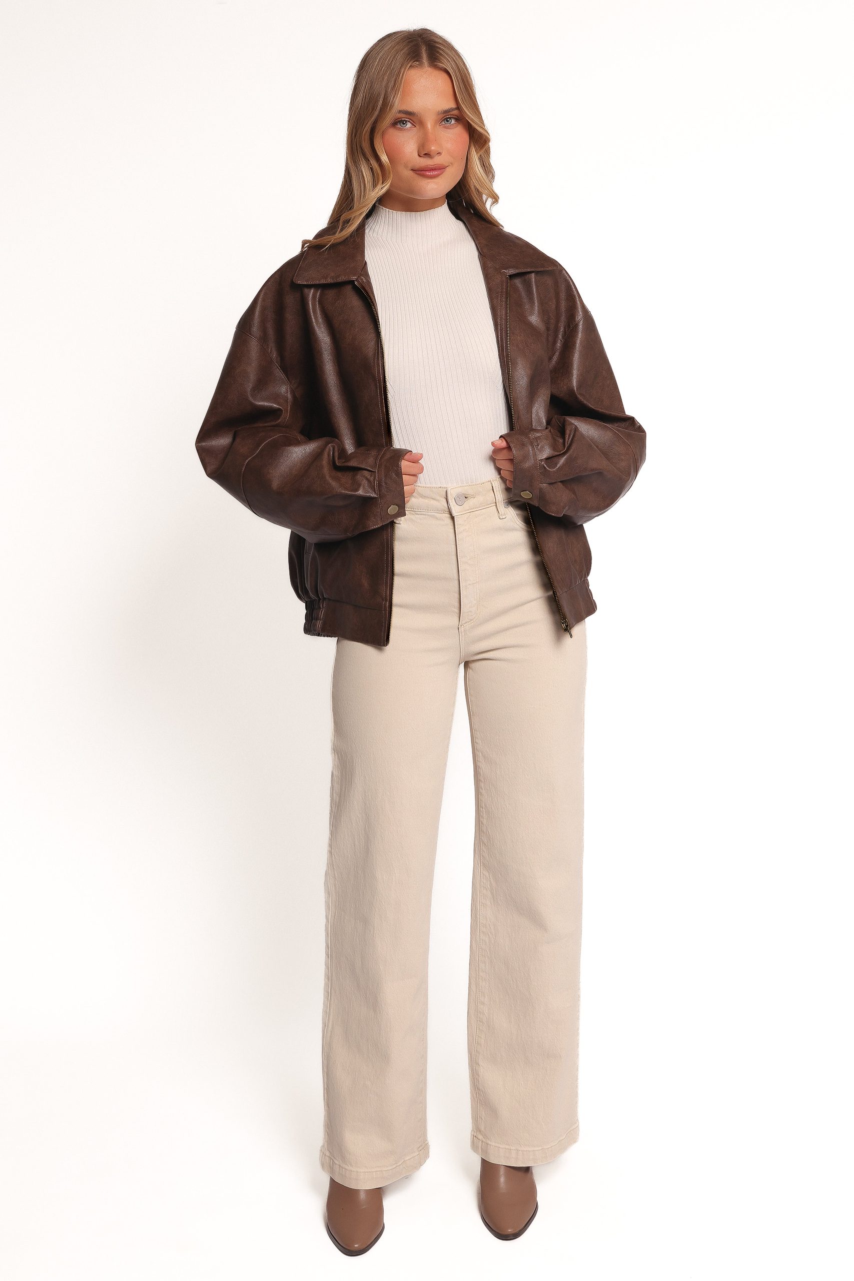 Zoe Bomber Jacket - Brown - Image 5