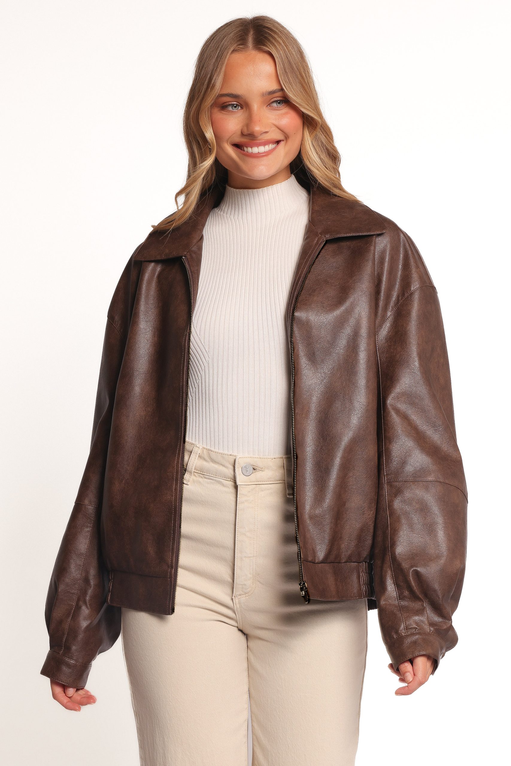 Zoe Bomber Jacket - Brown - Image 2