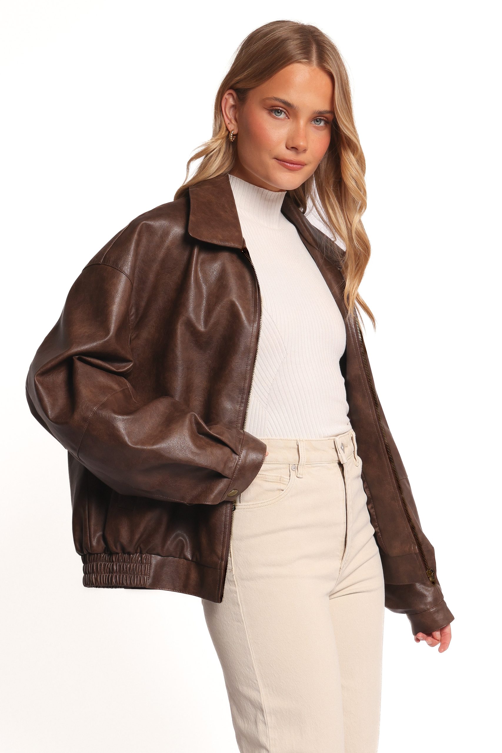 Zoe Bomber Jacket - Brown - Image 3