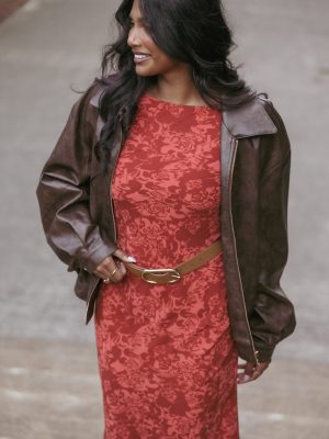 Zoe Bomber Jacket - Brown