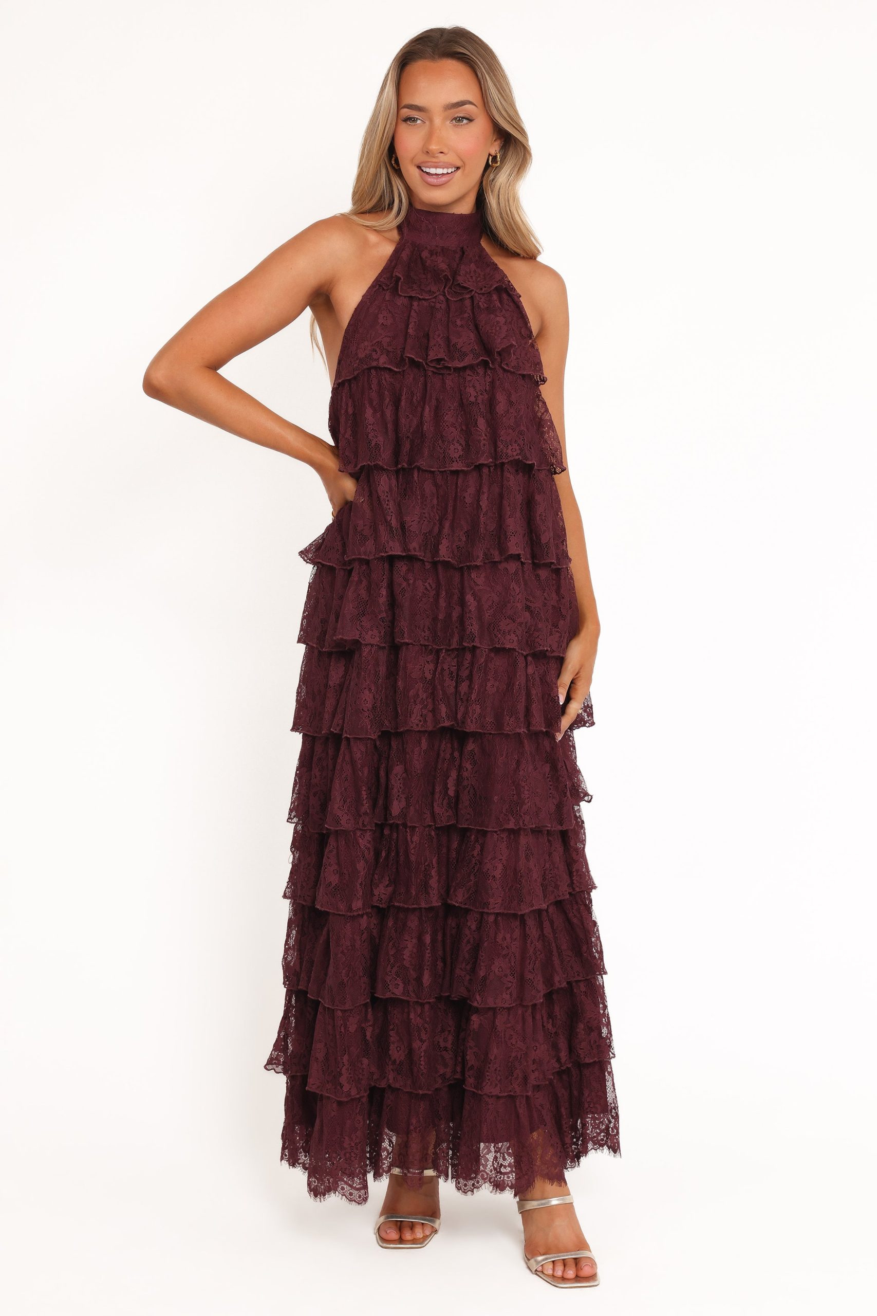 Zoella Maxi Dress - Cherry Lace - Image 3