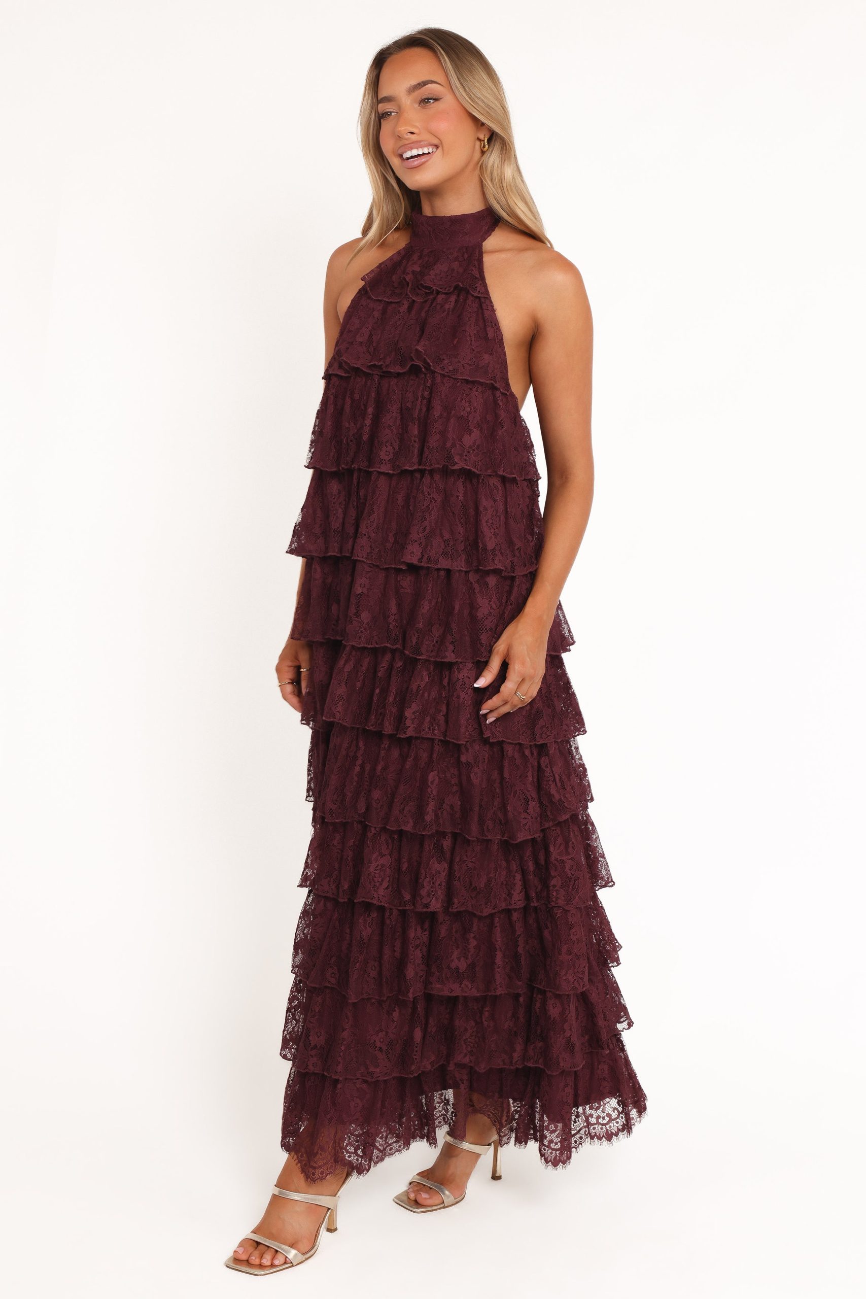 Zoella Maxi Dress - Cherry Lace - Image 4