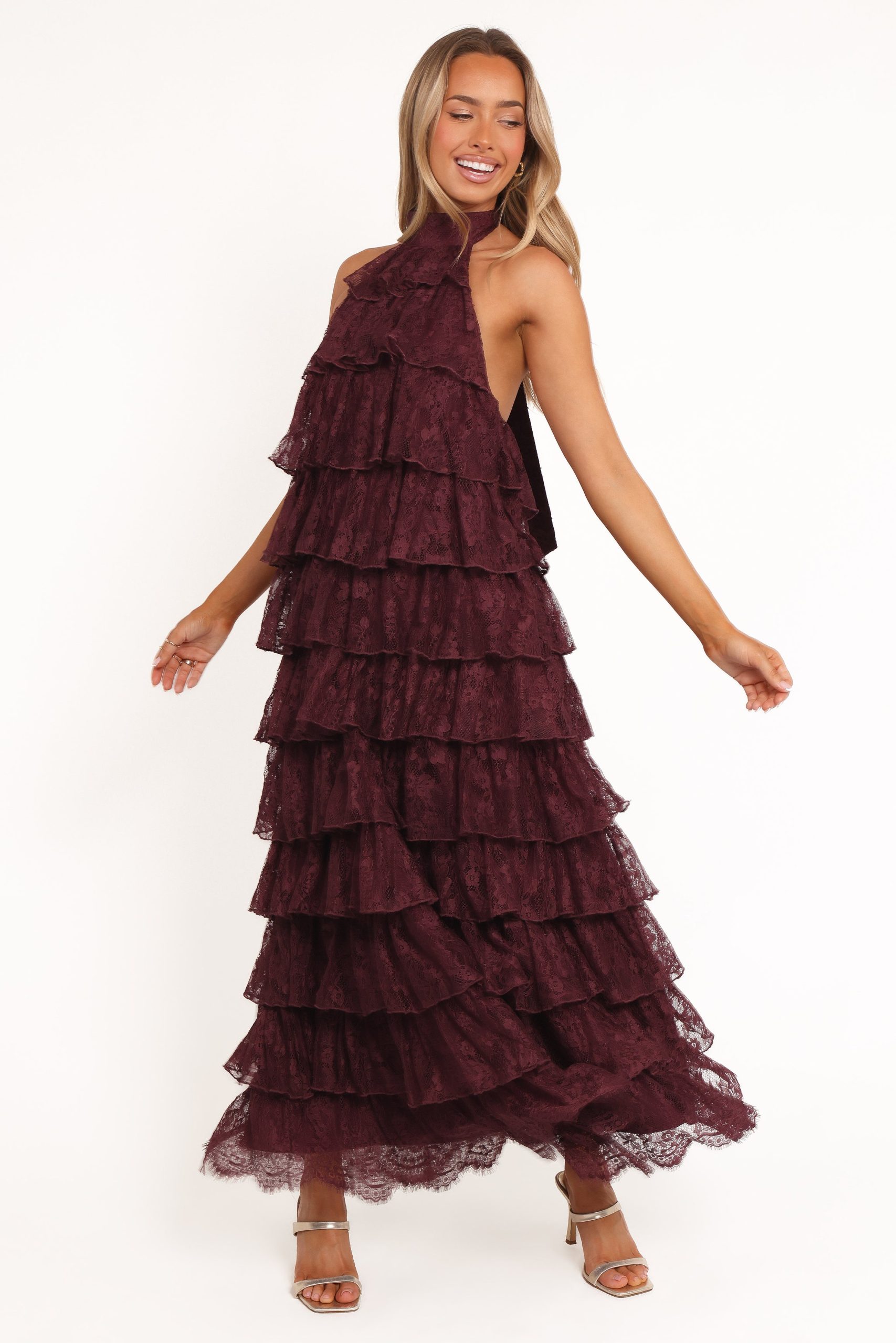 Zoella Maxi Dress - Cherry Lace - Image 2