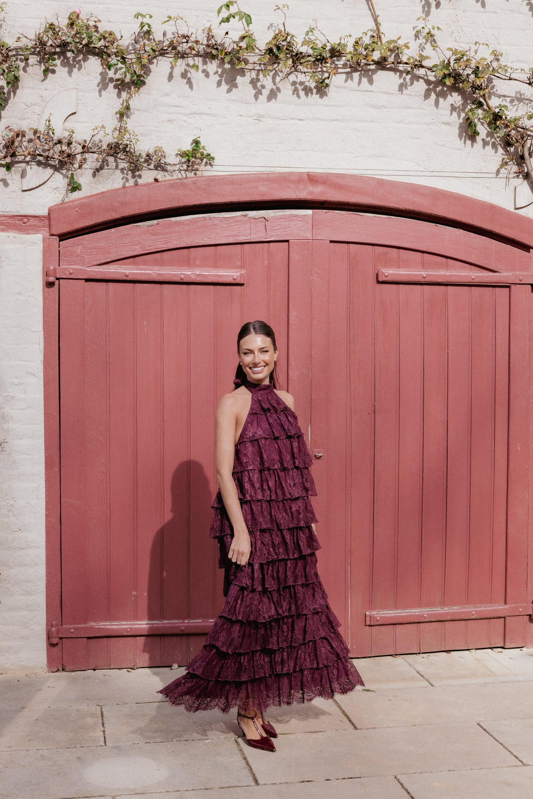 Zoella Maxi Dress - Cherry Lace - Image 9