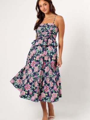 Arlo Midi Dress - Navy