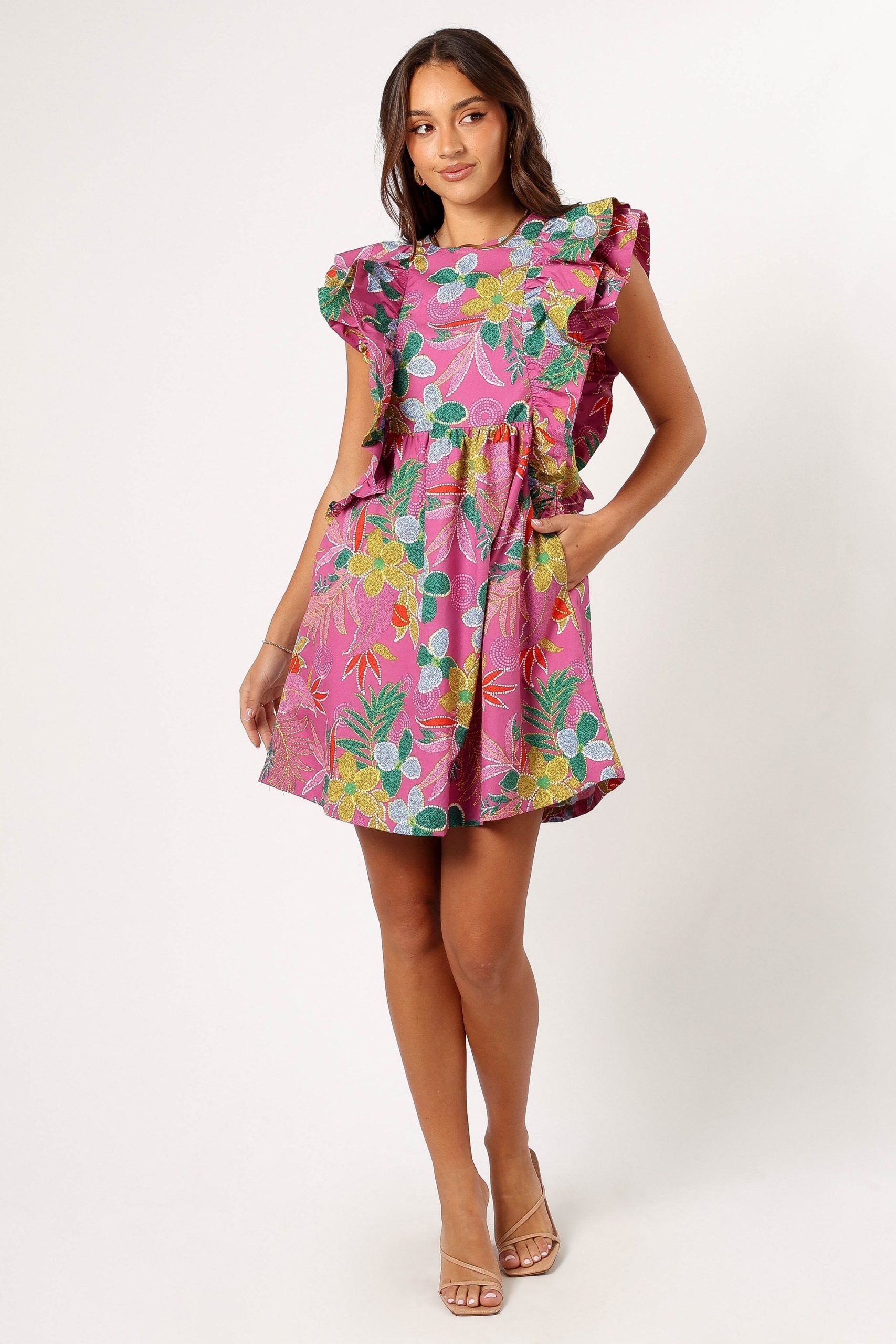 Odin Ruffle Mini Dress - Pearly Purple - Image 6