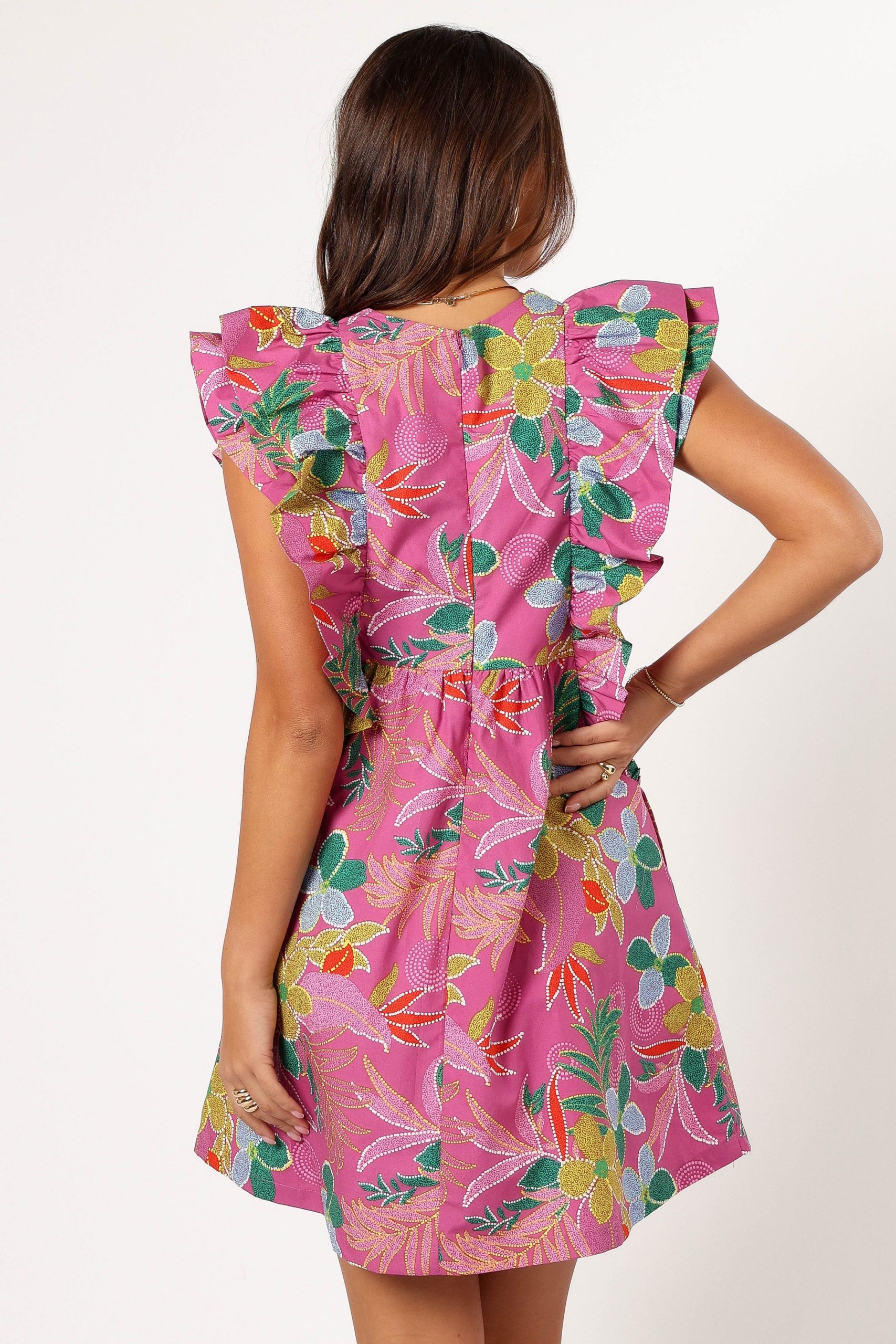 Odin Ruffle Mini Dress - Pearly Purple - Image 4