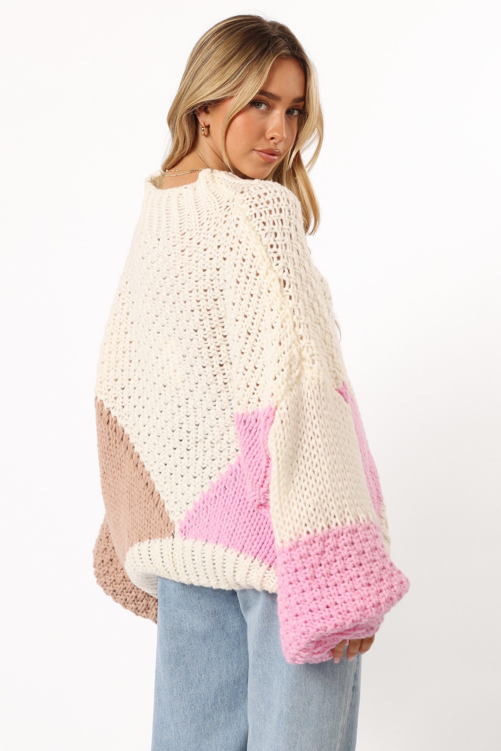 Koda Pattern Knit Sweater - Pink Multi - Image 6