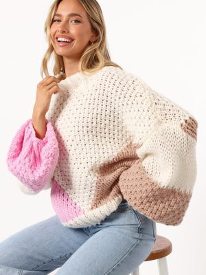 Koda Pattern Knit Sweater - Pink Multi