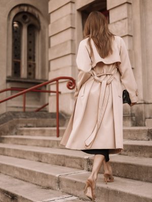 Cayenne Contrast Binding Trench Coat - Camel