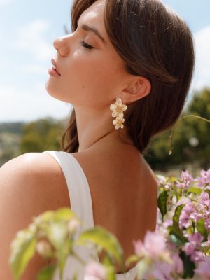 Alexa Flower Earrings - Gold