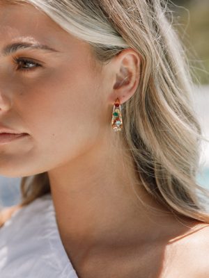 Antigoni Hoop Earrings - Gold/Multi