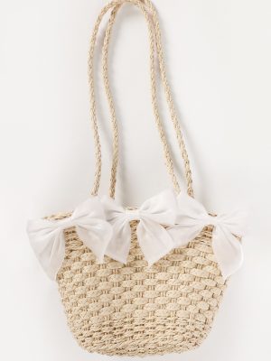 Ashy Bow Bag - Neutral