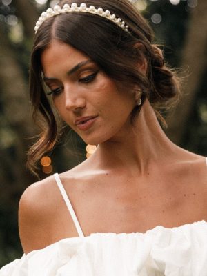 Baylee Headband - Pearl