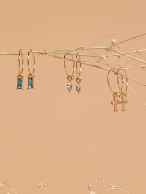 Charlotte Drop Hoop Earrings 3 Pack - Multi