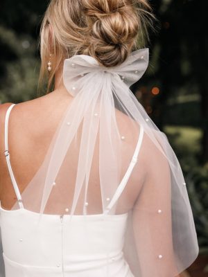 Cora Hair Bow - White