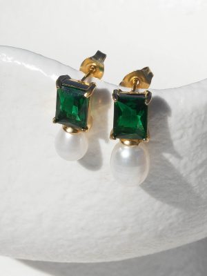 Cosmo Earrings - Green