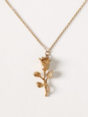 Damira Flower Necklace - Gold