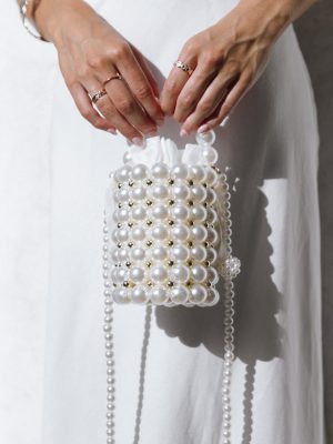 Eleanor Beaded Bag - Pearl