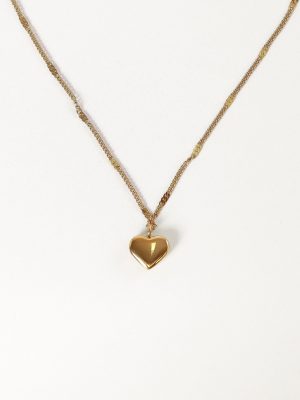 Fay Heart Shaped Necklace - Gold