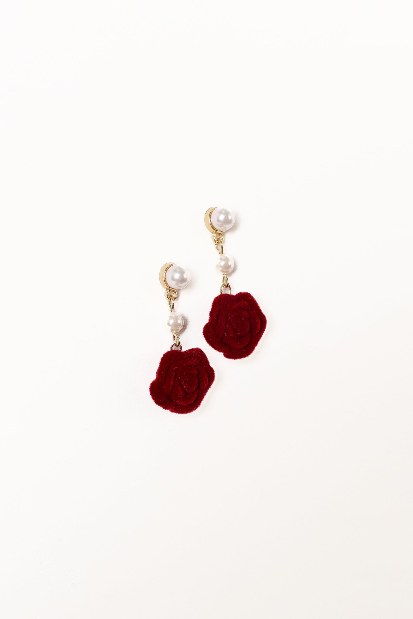 Gema Rose Earrings - Gold Red - Image 2