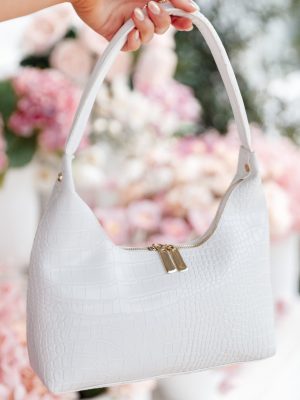 Hunter Shoulder Bag - White Croc